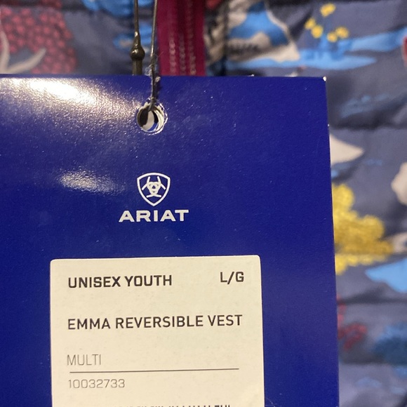 Ariat unisex Youth Emma Reversible Vest New with tags Size large kids - Picture 4 of 9